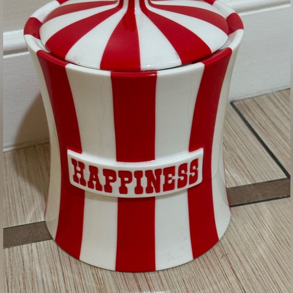 Jonathan Adler x Netflix Rare Retired Happiness Porcelain Striped Jar - Picture 3 of 6